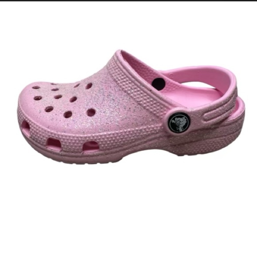 Crocs Kid’s Pink Glitter Clog Flamingo Pink size:C12